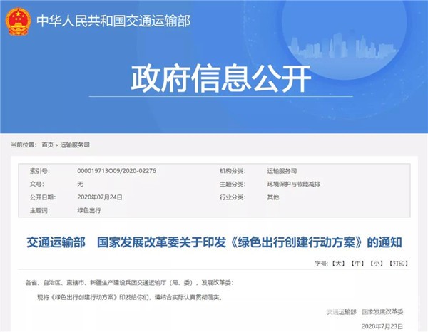 新能源和清潔能源占比不低于80%！兩部委印發(fā)《綠色出行創(chuàng)建行動方案》(圖1)